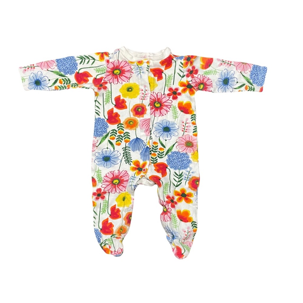 Baby Girls Floral Footed Sleeper